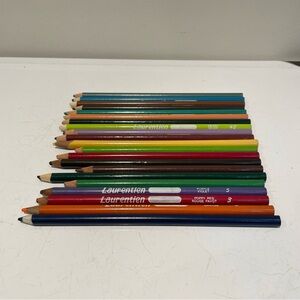 Laurentien Pencil Crayons - Mixed Lot of 21 - low and high numbers vintage